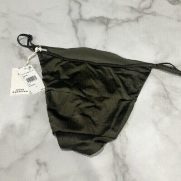 NWT Good American Green Stormy Shine Perfect Fit Bottom Bikini Size 2X - Picture 9 of 12